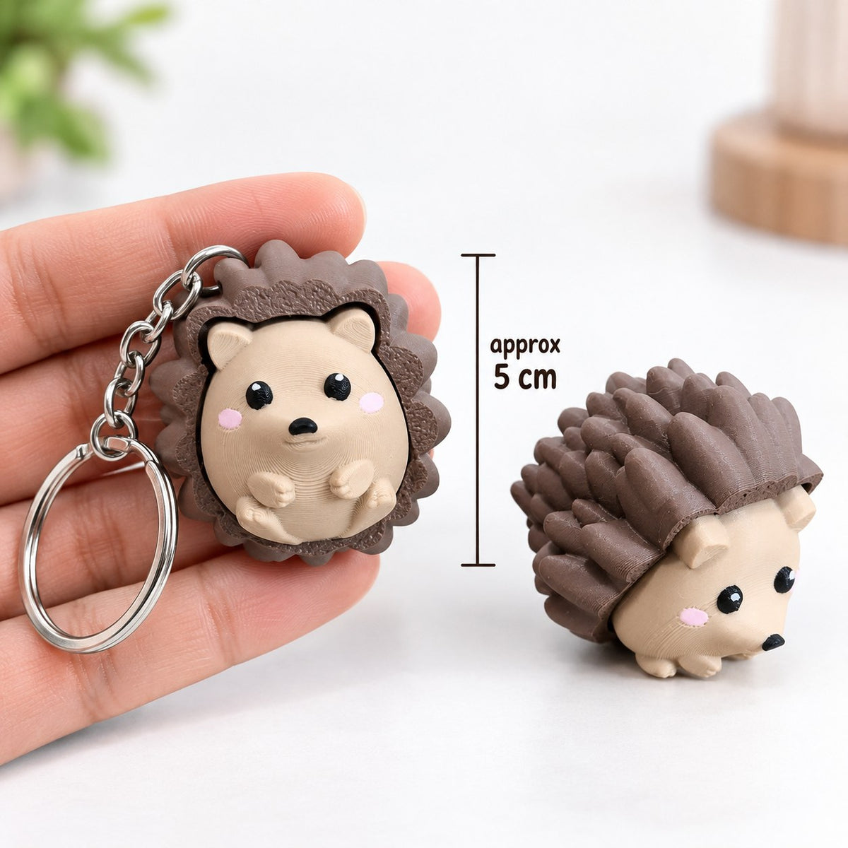 Hedgehog clicker keychain, 3D printed
