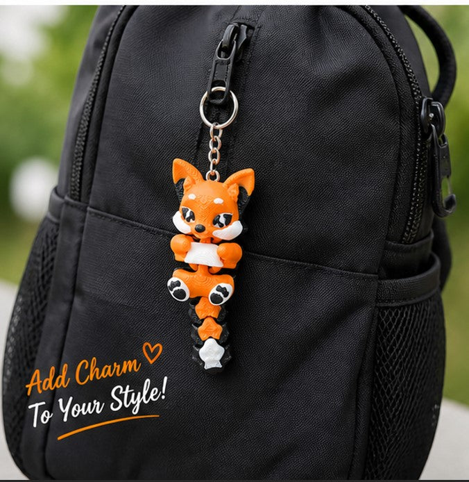 Cute Fox Bag Charm Keychain – Novelty Boy