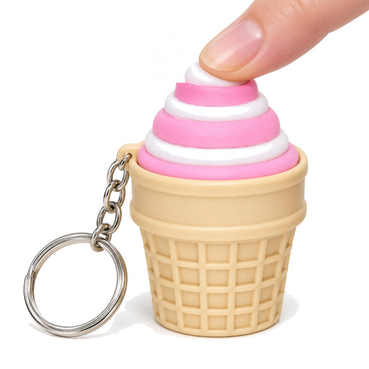 Ice Cream Cone clicker keychain, 3D printed
