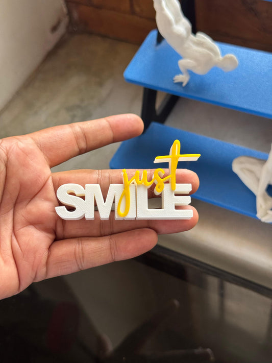 😊 Just Smile Fridge Magnet – Yellow / Pink