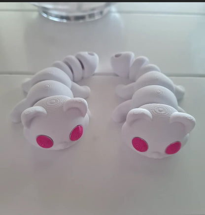 Flexi Kitty – White Fur & Pink-Eyed Purrfection! 🐱💖