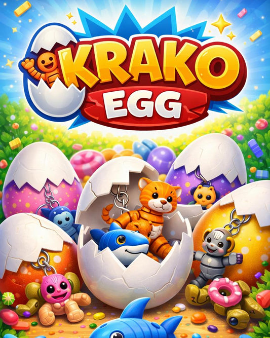 KRAKO Surprise Egg – Crackable Egg with Random Flexi Toy Inside