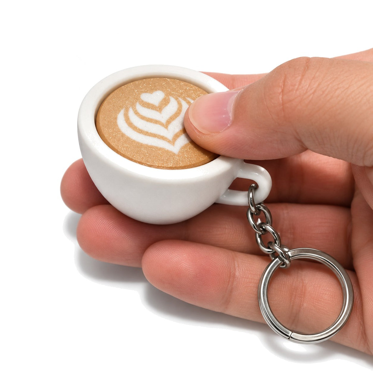 Latte Cup clicker keychain, 3D printed