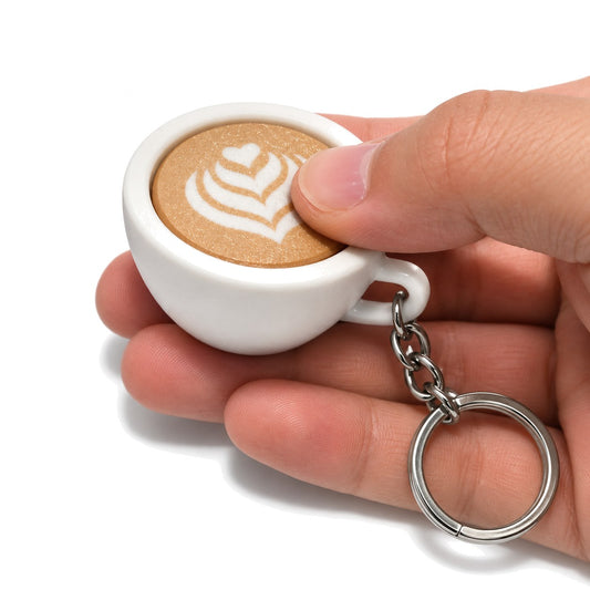 Latte Cup clicker keychain, 3D printed