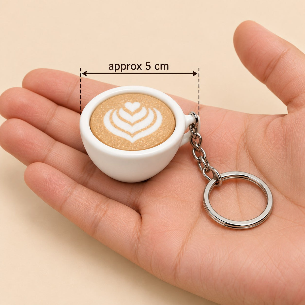 Latte Cup clicker keychain, 3D printed