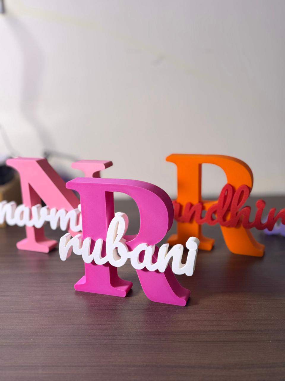 Personalized Name Letter Sign for Kids Room Decor | Custom Alphabet Name Stand | Nursery Decor Gift