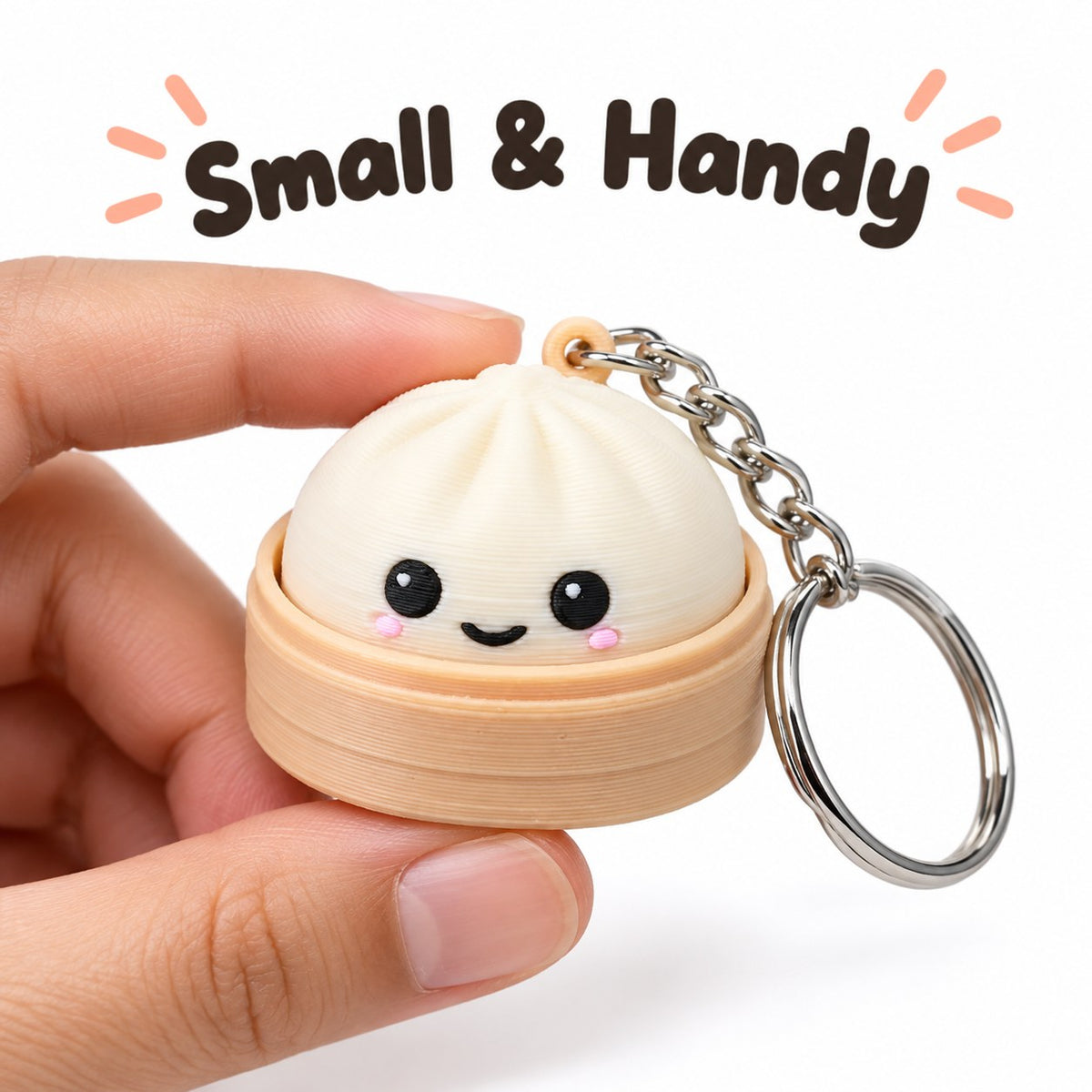Momo Dumpling clicker keychain, 3D printed