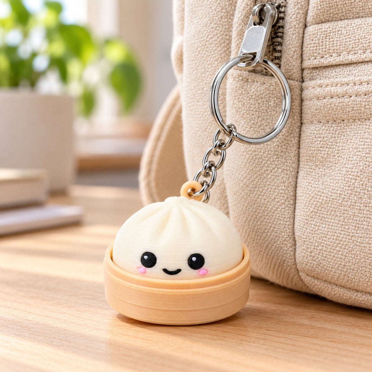 Momo Dumpling clicker keychain, 3D printed