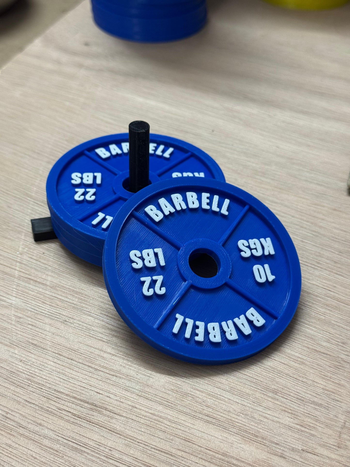 Gym Plate Coasters – Set of 4 Plates with Stand