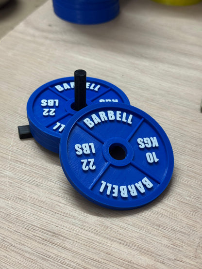 Gym Plate Coasters – Set of 4 Plates with Stand