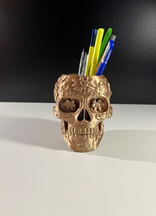 Sugar Skull Pen Stand