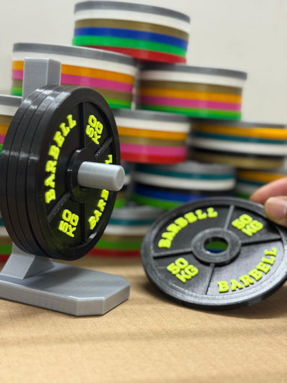 5-Plate Gym Coaster Set with Stand – Suspended Effect