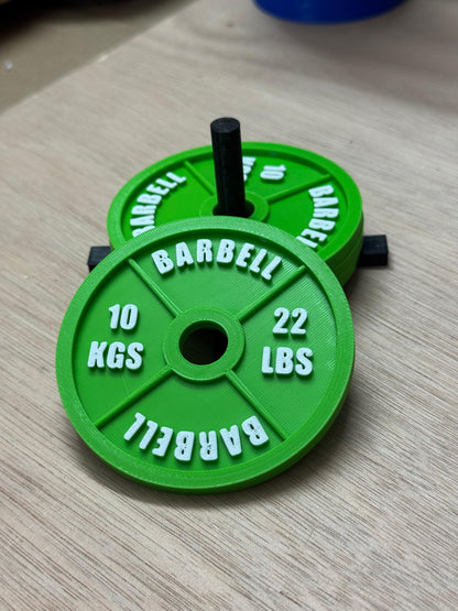 Gym Plate Coasters – Set of 4 Plates with Stand