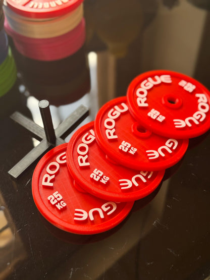 Gym Plate Coasters – Set of 4 Plates with Stand