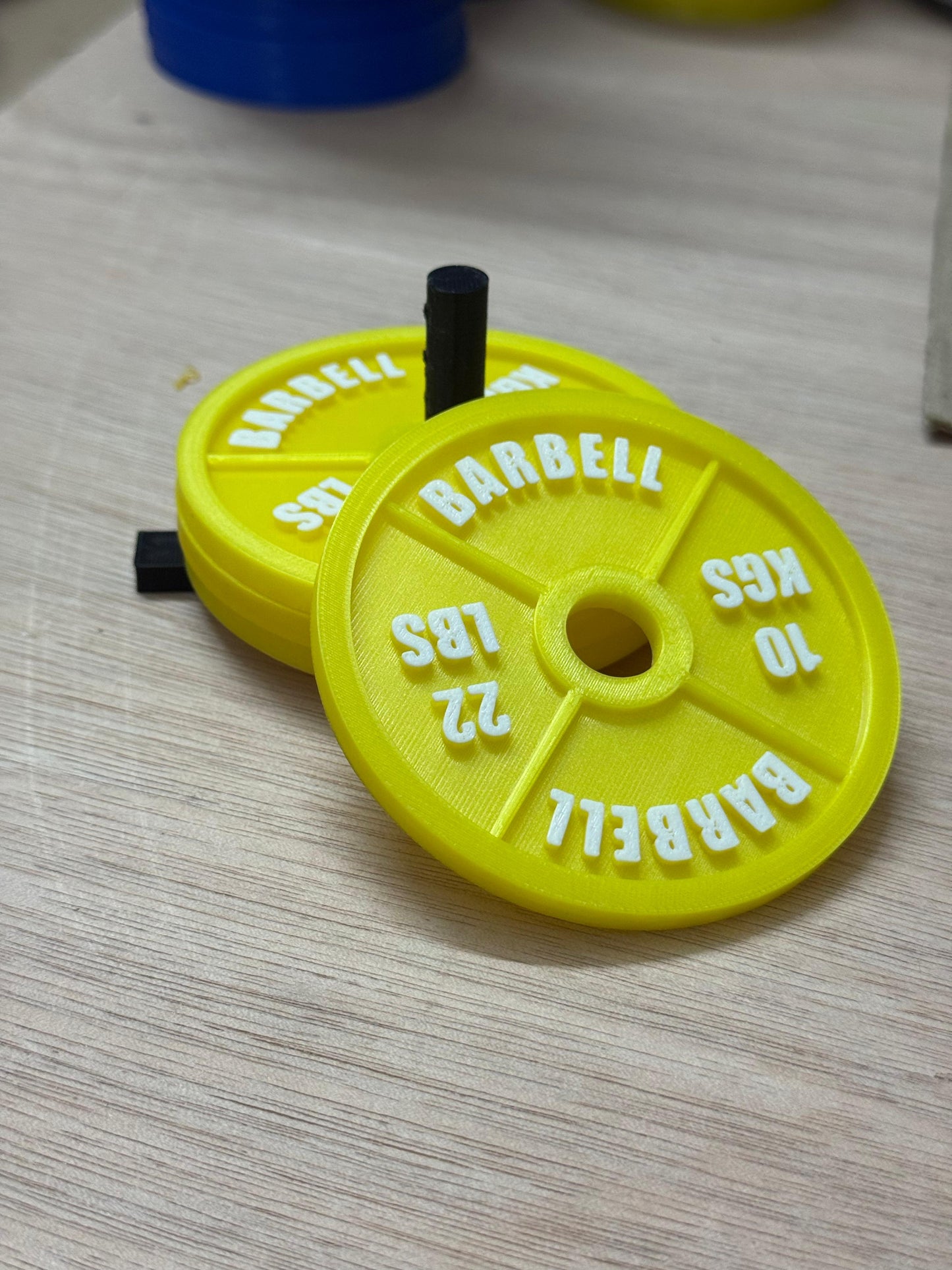 Gym Plate Coasters – Set of 4 Plates with Stand
