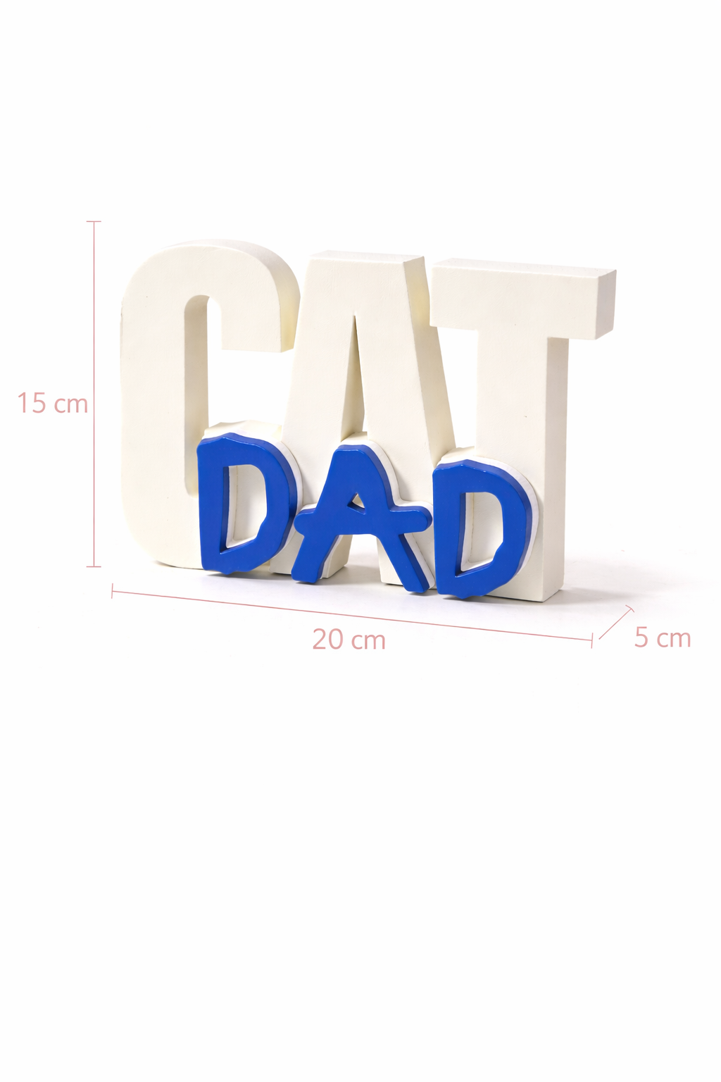 Cat Dad Table Sign | Decorative Desk & Shelf Decor for Cat Lovers