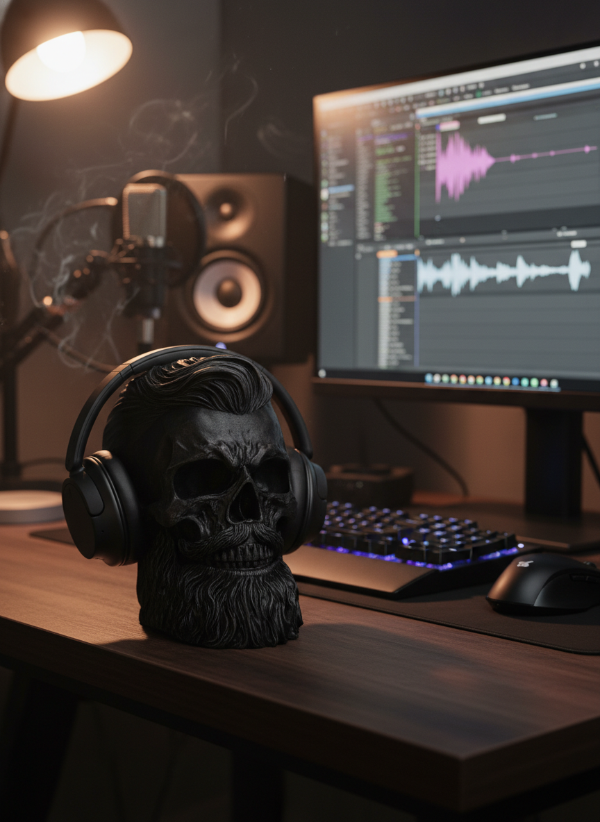 Skull Headphone Stand – Novelty Boy