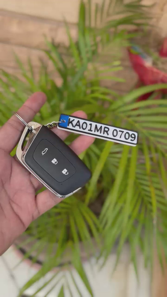 Custom Number Plate Keychain