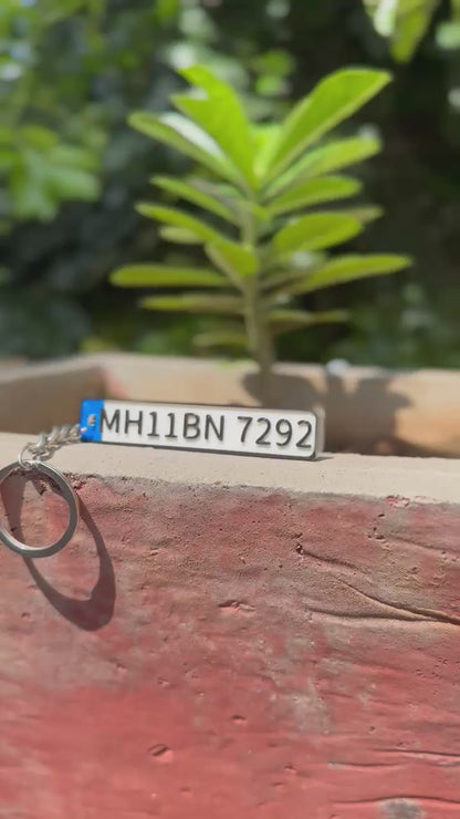 Custom Number Plate Keychain