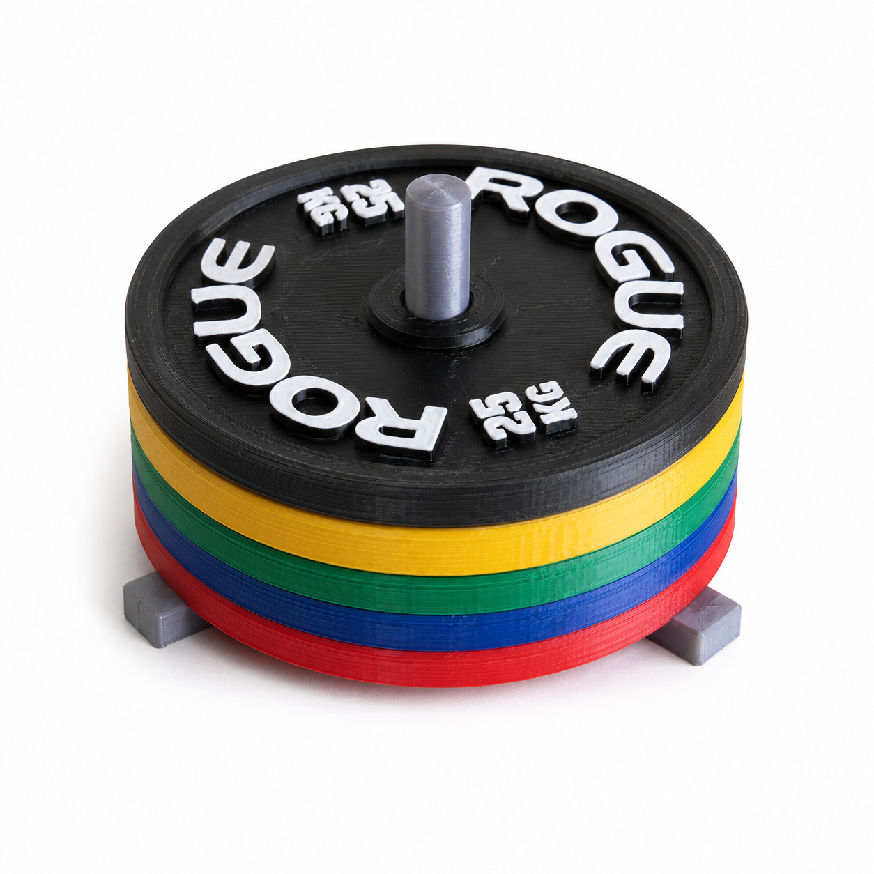 Gym Plate Coasters – Set of 5 with Stand | Mixed Colors