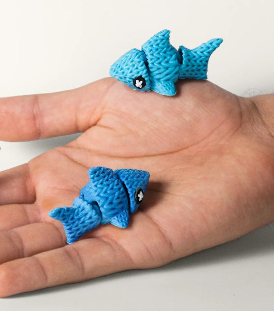 Adorable Blue Shark Keychain | Wiggly Pocket Toy