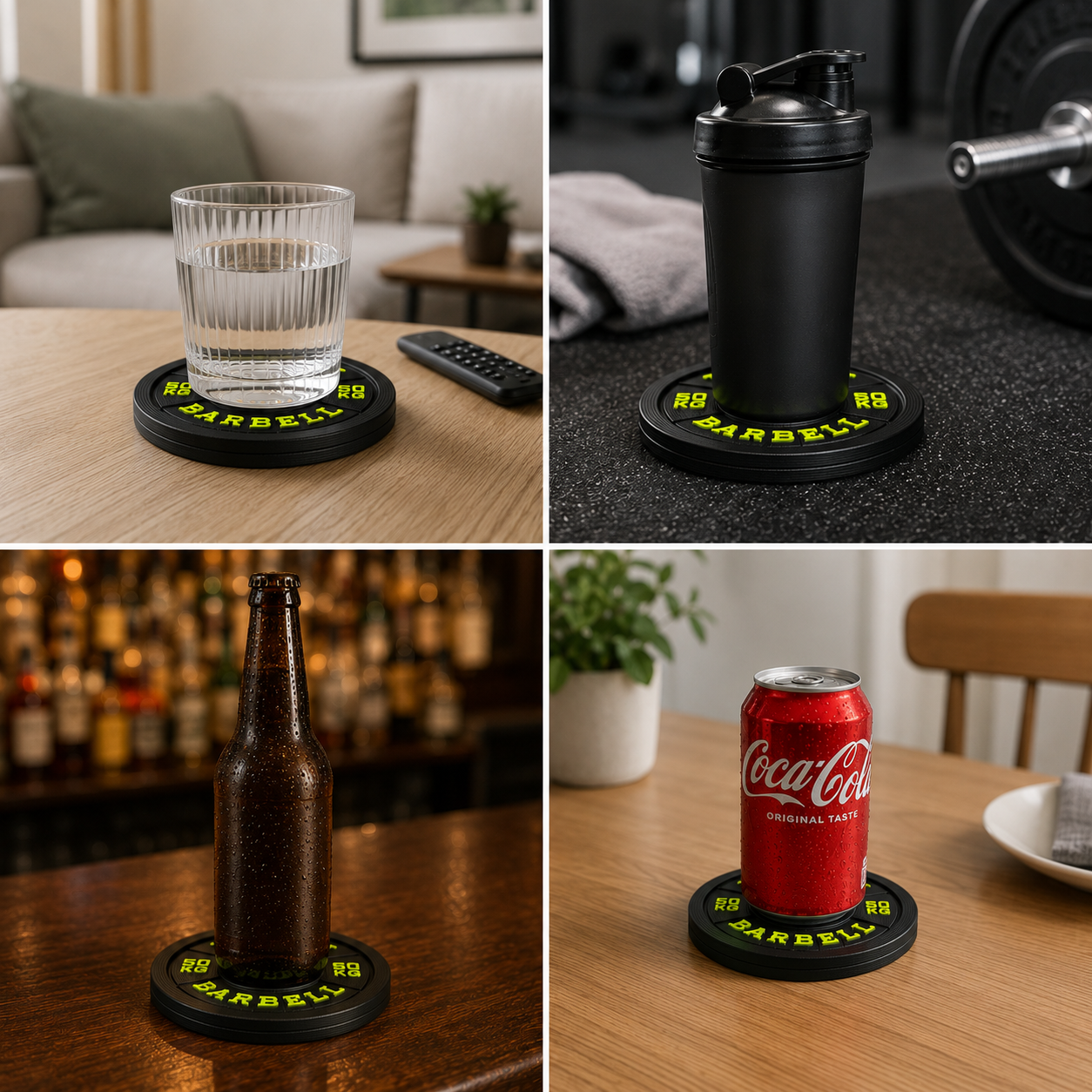 5-Plate Gym Coaster Set – Novelty Boy