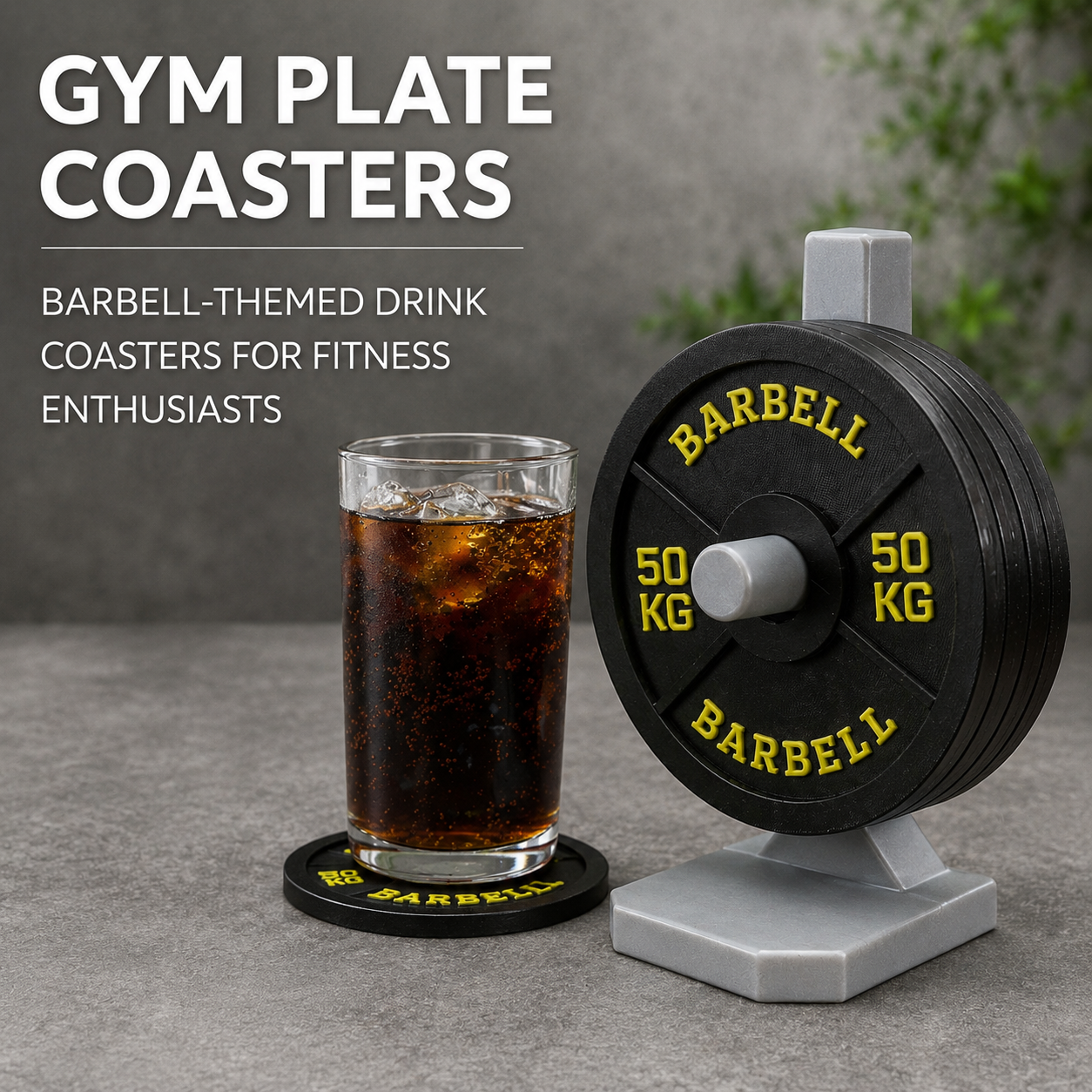5-Plate Gym Coaster Set – Novelty Boy