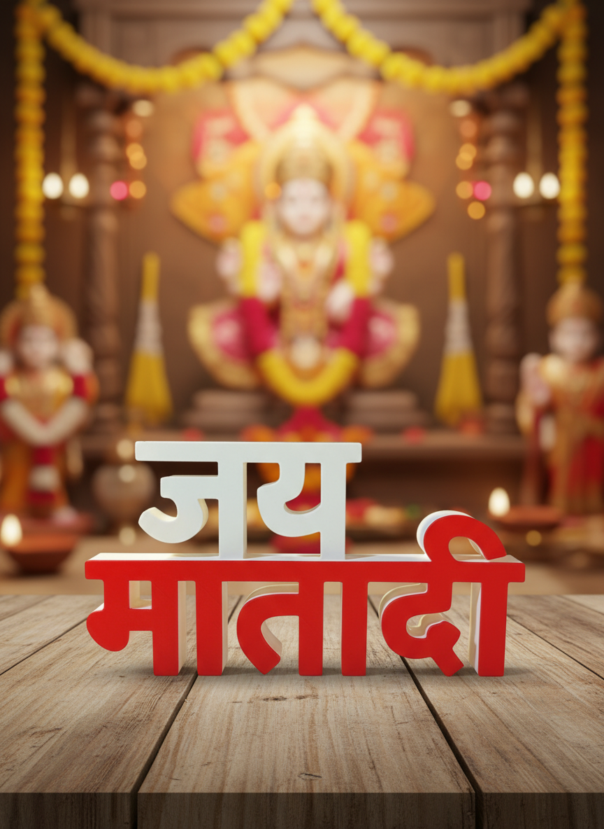 Jai Mata Di Table Sign