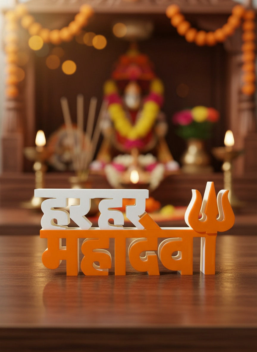 Har Har Mahadev Table Sign