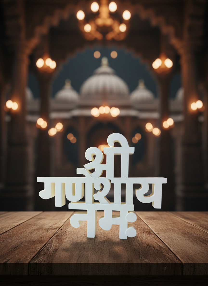 Shri Ganeshay Namah Table Sign – Novelty Boy