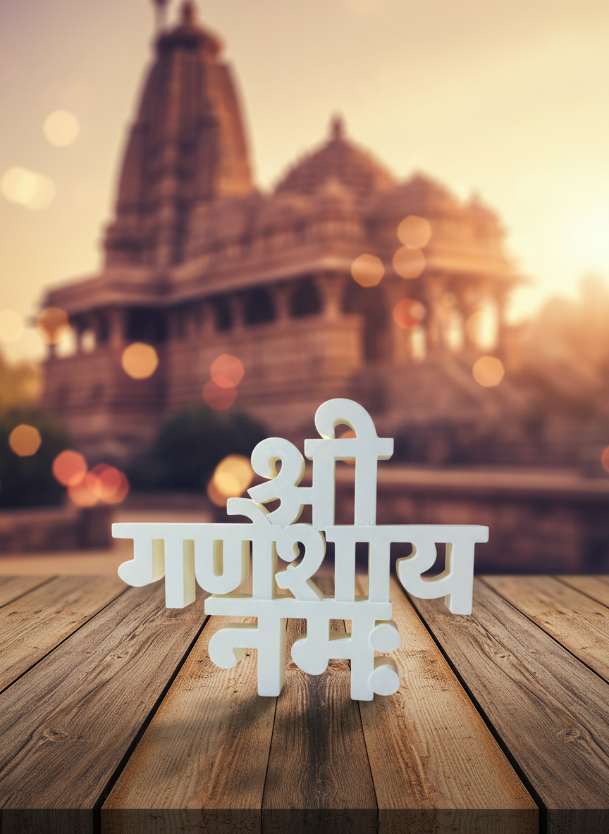 Shri Ganeshay Namah Table Sign – Novelty Boy