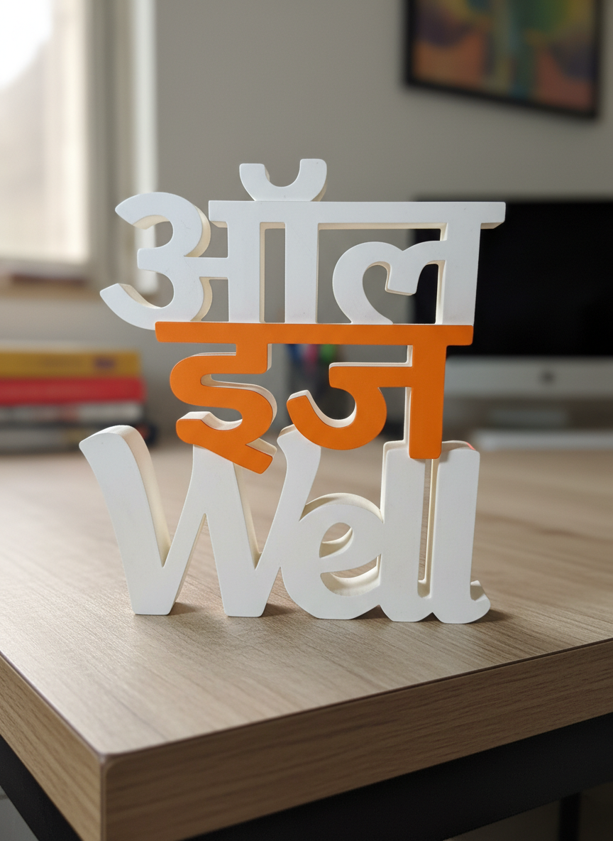 All Is Well Table Sign