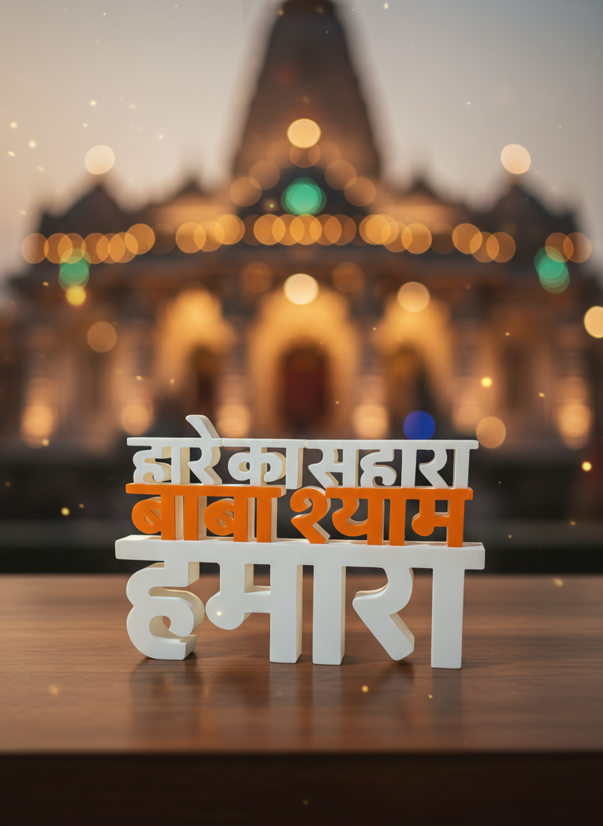 Hare Ka Sahara Baba Shyam Hamara Table Sign