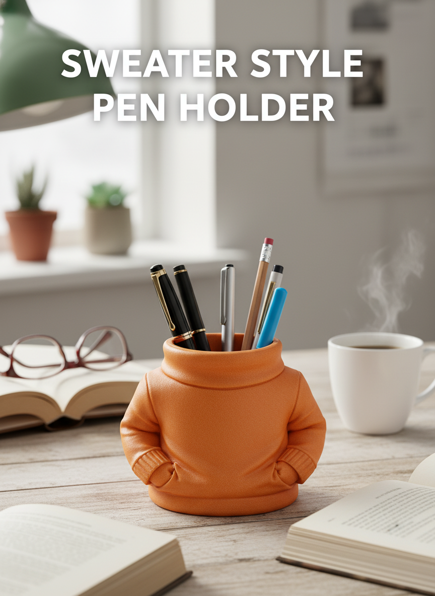 Hoodie-Shaped Pen Holder | Modern Desk Organizer with Unique Design