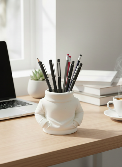 Hoodie-Shaped Pen Holder | Modern Desk Organizer with Unique Design