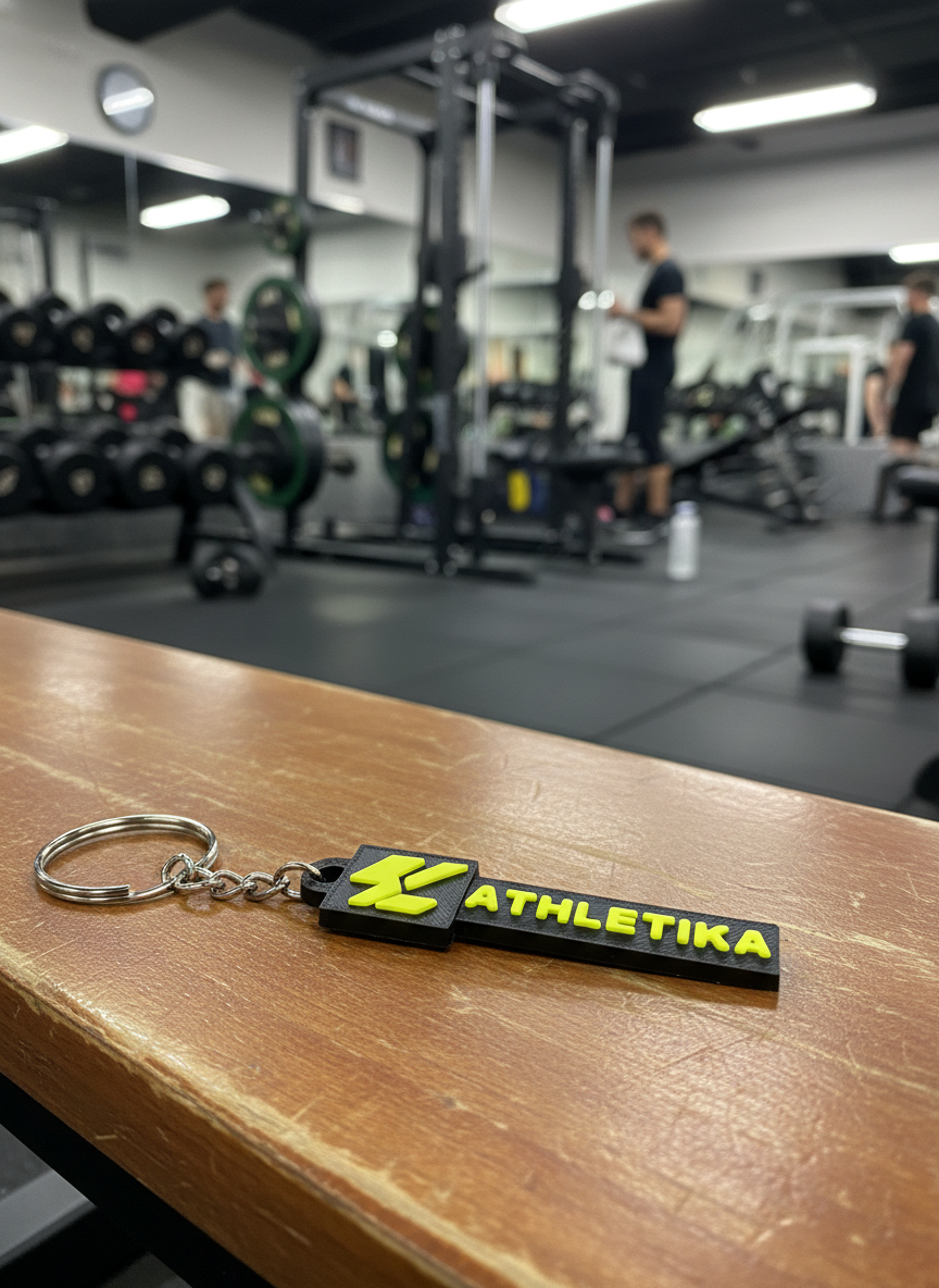 Custom Gym Branding Pack – Plates, Keychains & Table Sign | Gym Merchandise Combo