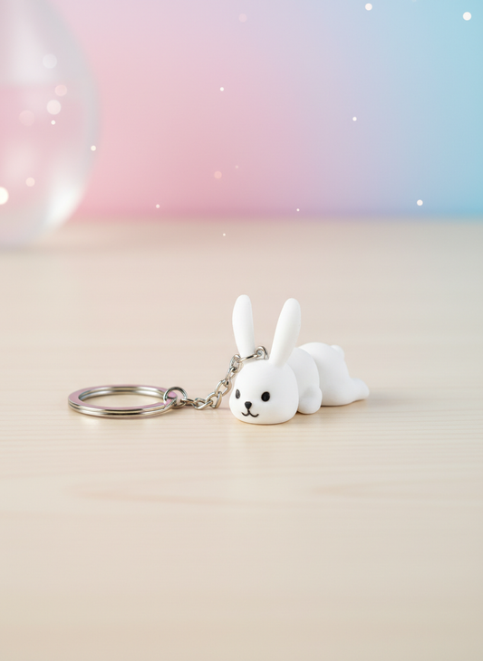 Flexi Rabbit Keychain – Hoppy Pocket Pet