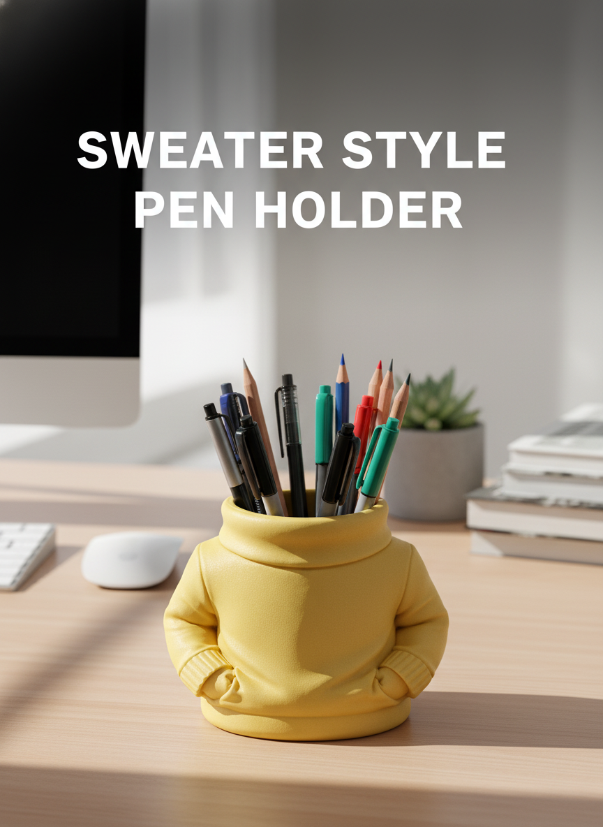 Hoodie-Shaped Pen Holder | Modern Desk Organizer with Unique Design
