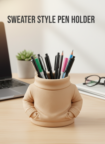 Hoodie-Shaped Pen Holder | Modern Desk Organizer with Unique Design
