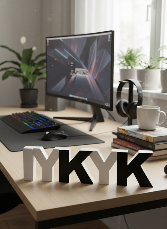 IYKYK Table Sign – Minimal Desk & Home Décor Statement Piece