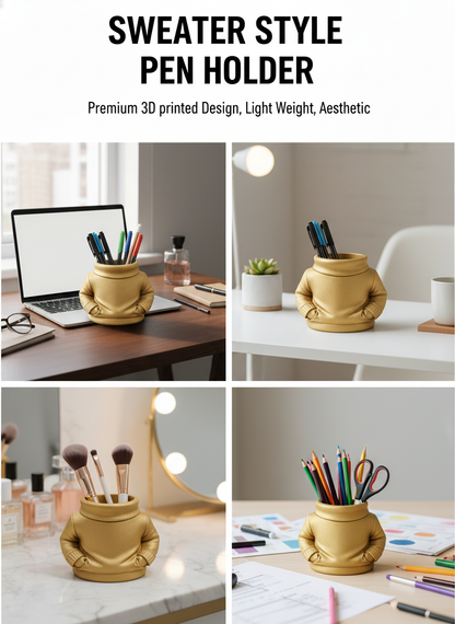 Hoodie-Shaped Pen Holder | Modern Desk Organizer with Unique Design